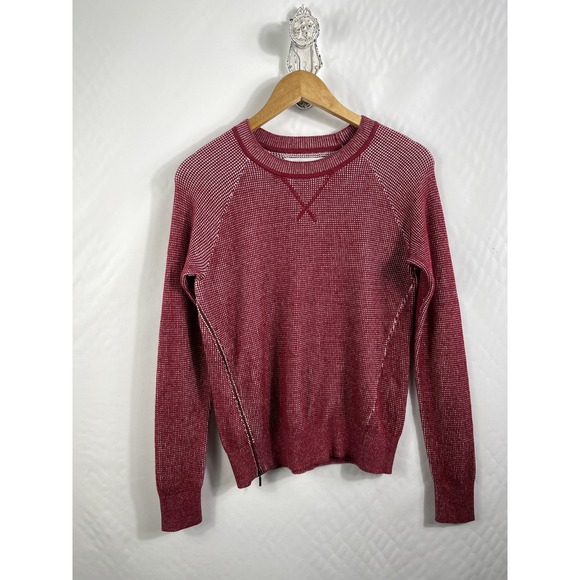 Brochu Walker Sweaters - BROCHU WALKER Luxury Red Cashmere Blend Sweater Size XS Side Zip Detail
